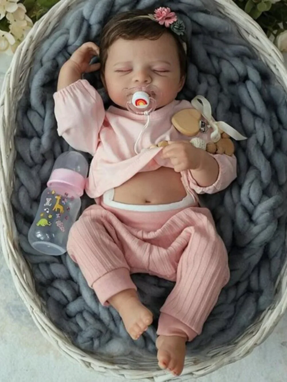 18 Inch Lifelike Reborn Baby Girl Newborn Doll Hand Painted Posable Realistic